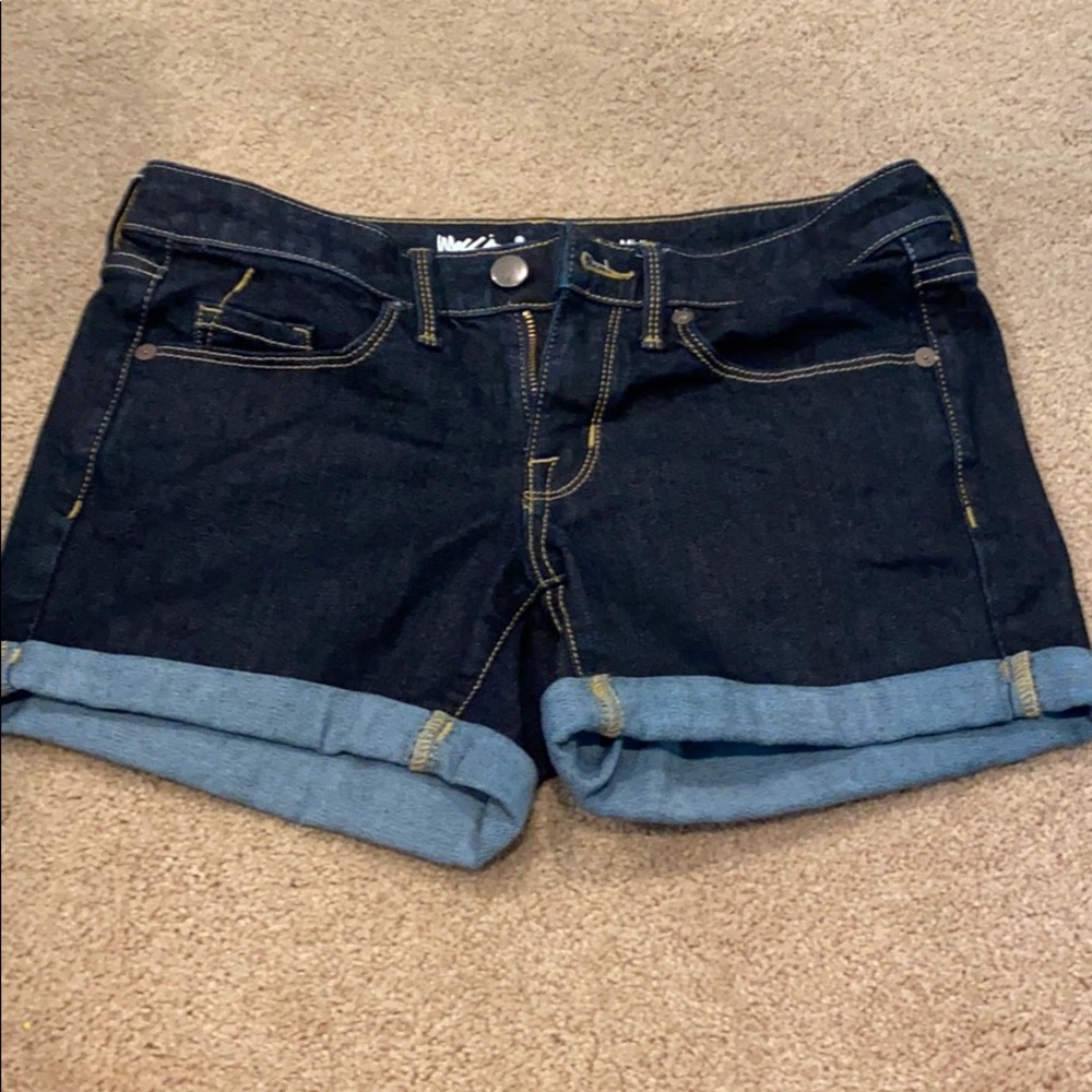 Dark denim jean shorts